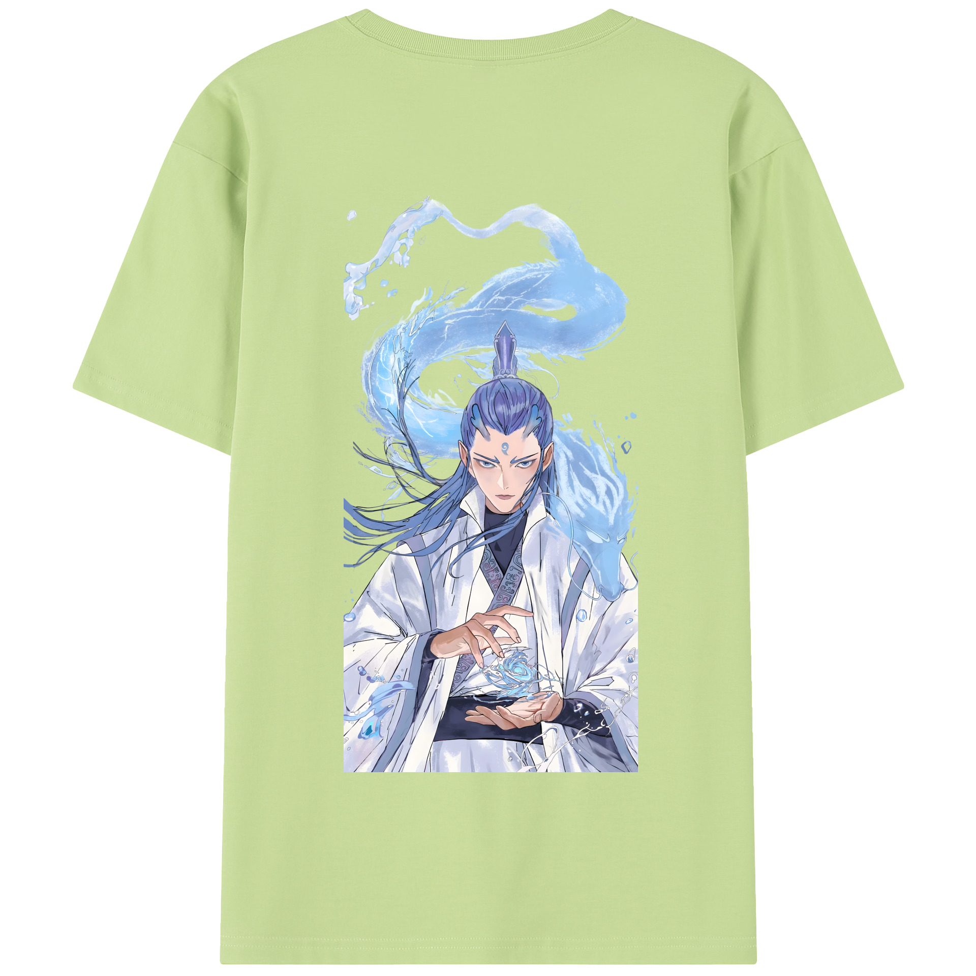 （画像用） Ne Zha 2 ナタ 魔童の大暴れ 綿100％半袖Tシャツ（背面プリント）